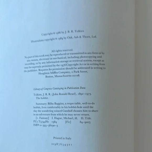 The Hobbit Illustrated Edition by J.R.R. Tolkien - Picture 3 of 7